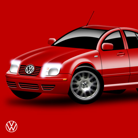 Volkswagen Jetta - Digital Art by Christopher Spicer