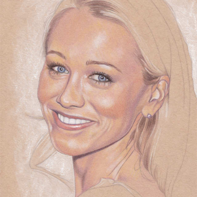Christine Taylor - Drawing by Christopher Spicer