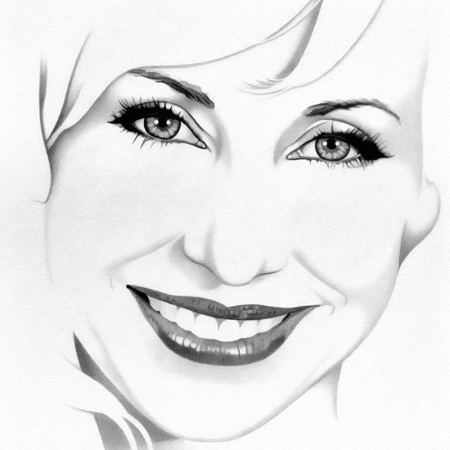 Kari Byron - Drawing by Christopher Spicer