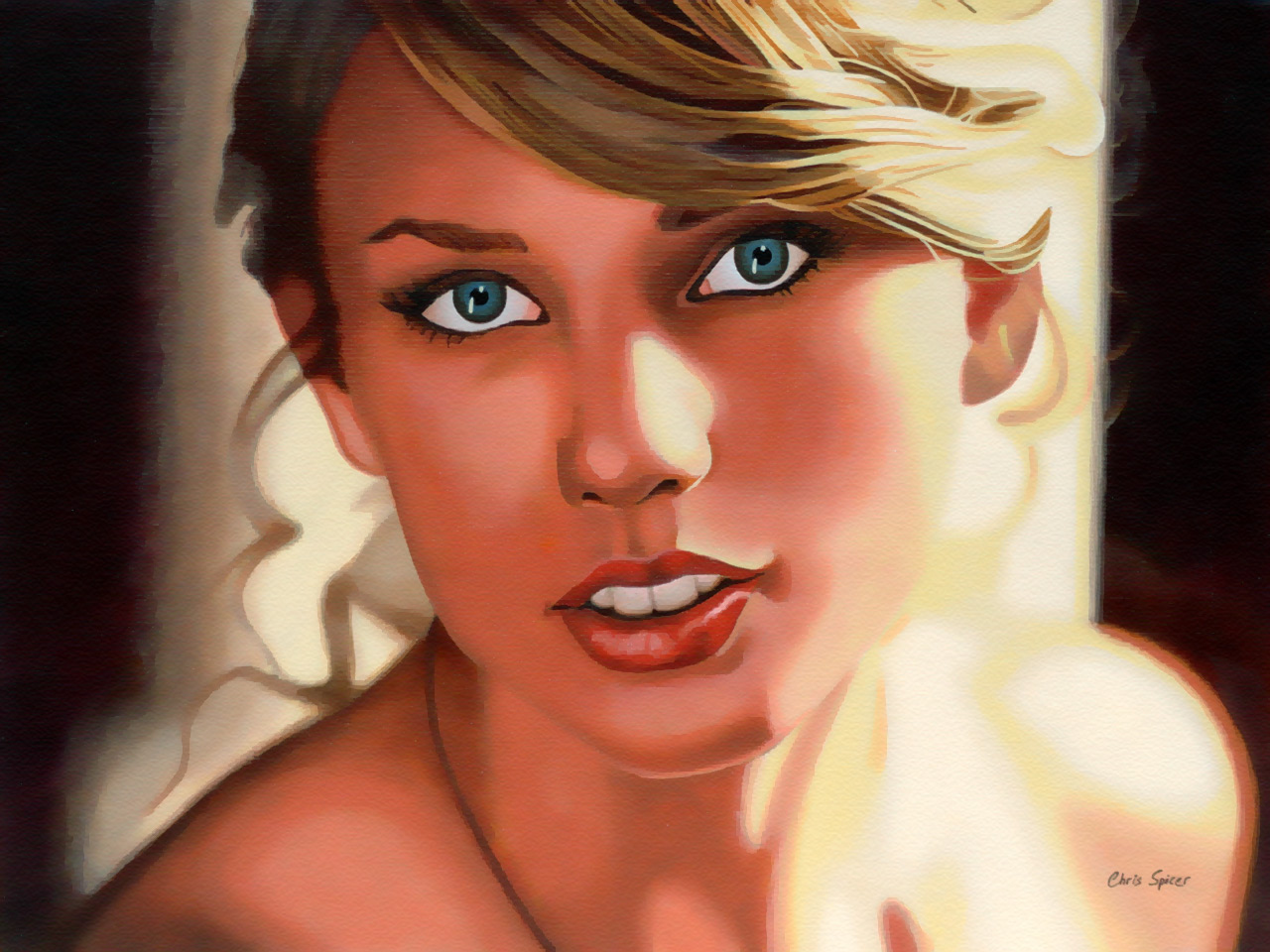 Taylor Swift - Painting by Christopher Spicer