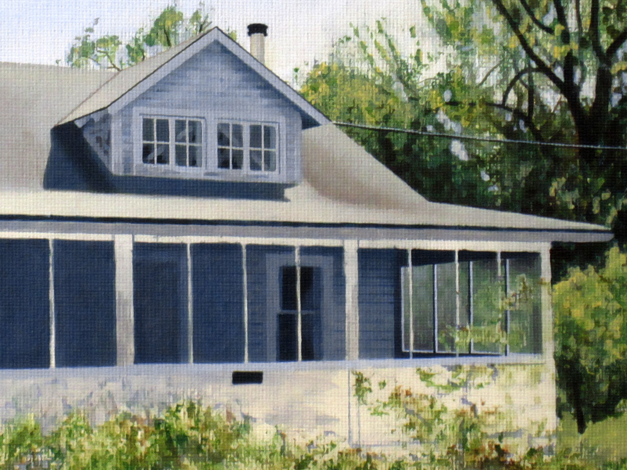 Cottage on Holly Ave - Cottage Roof and Interior Rendered - Left-Side Detail