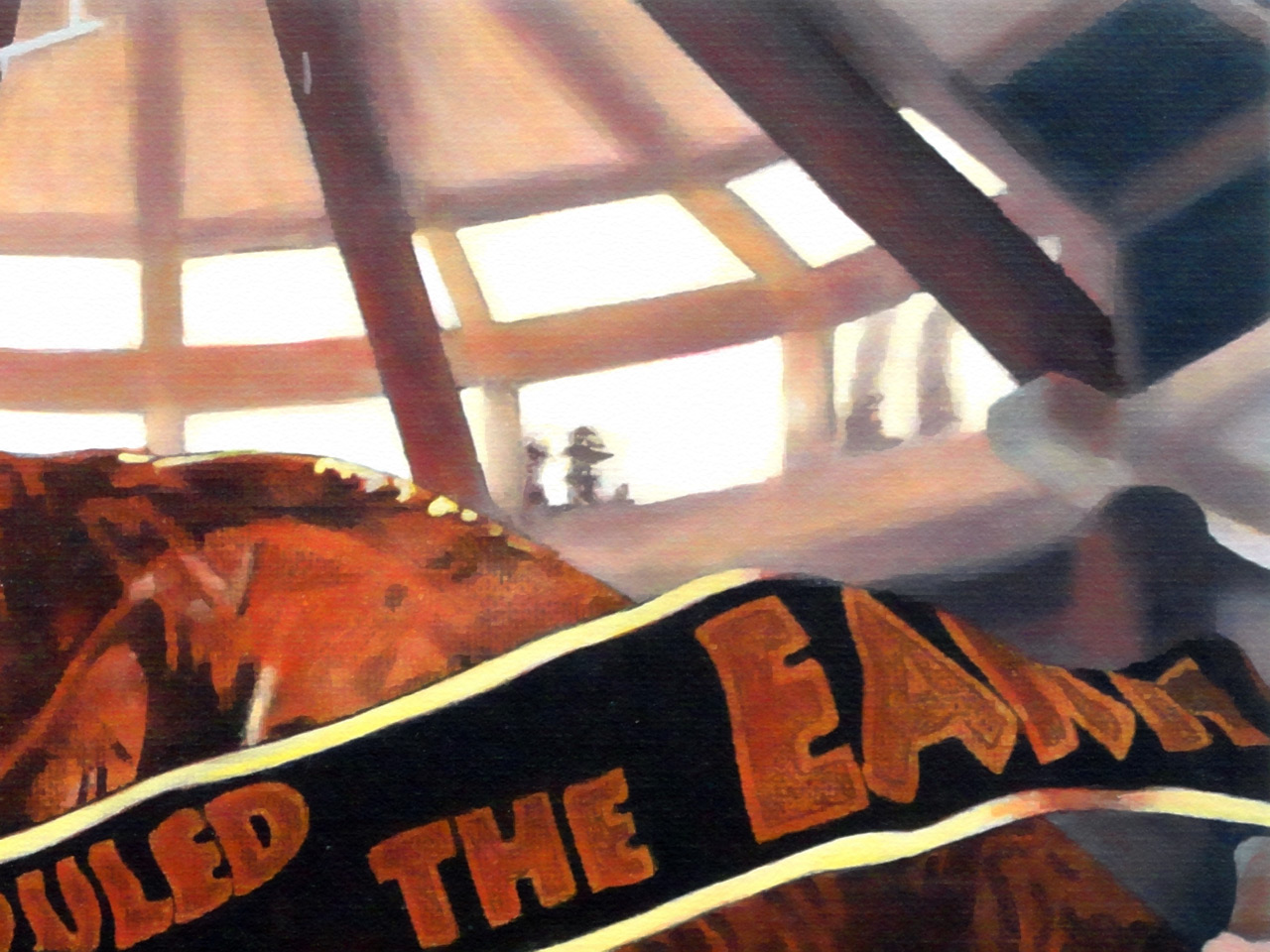 Jurassic Park: T. rex Rescue Scene - Top-Right Portion of Background Rendered - Detail