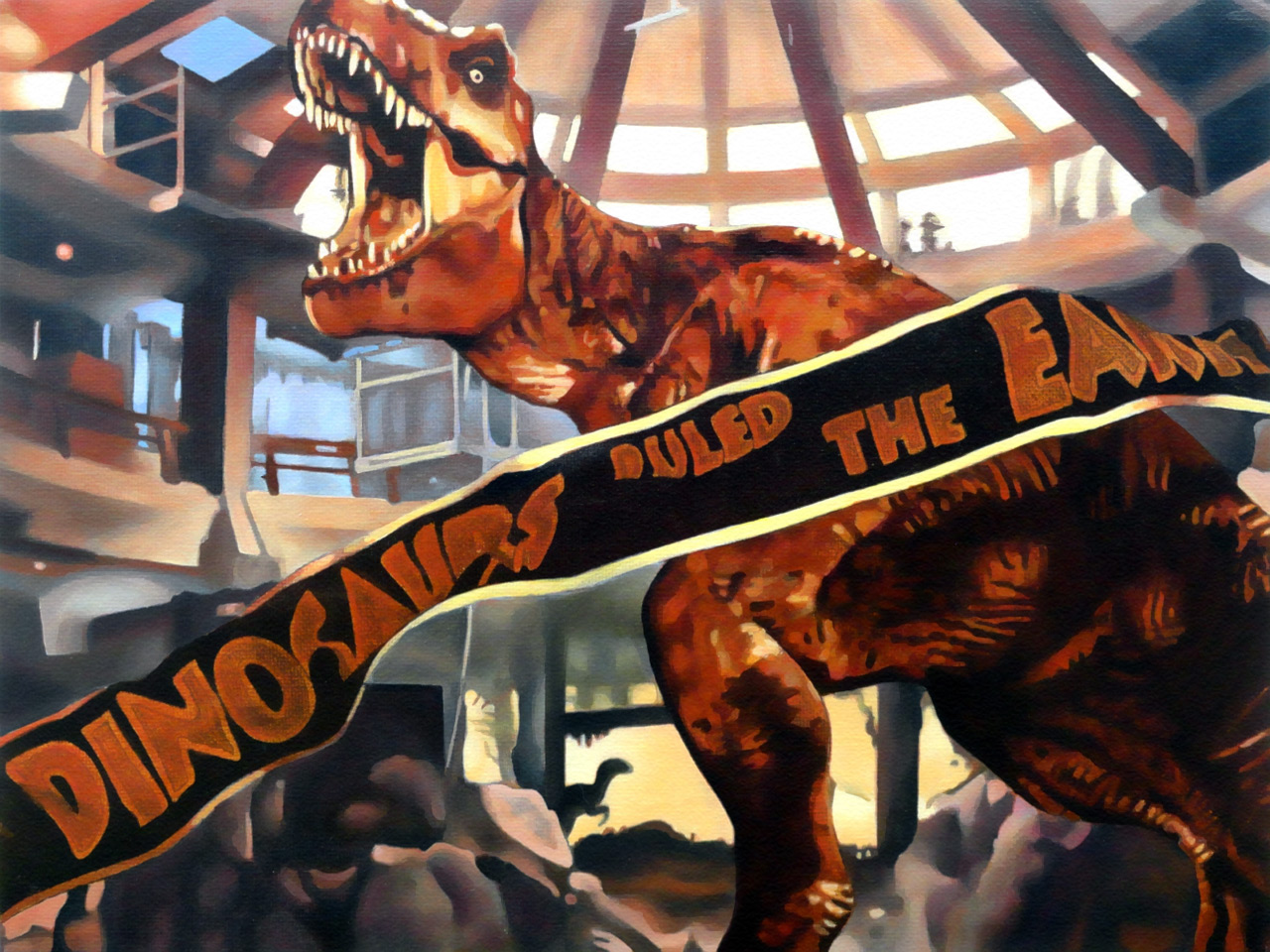 Jurassic Park: T. rex Rescue Scene - Tyrannosaurus Rendered