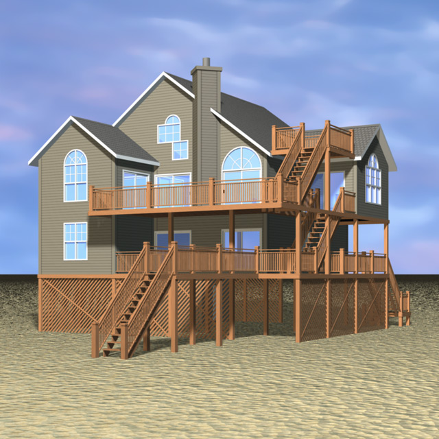 Beach House - 3D Model by Christopher Spicer