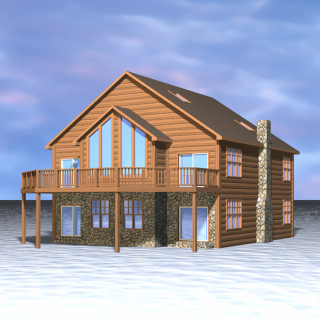 Log Cabin - 3D Model by Christopher Spicer