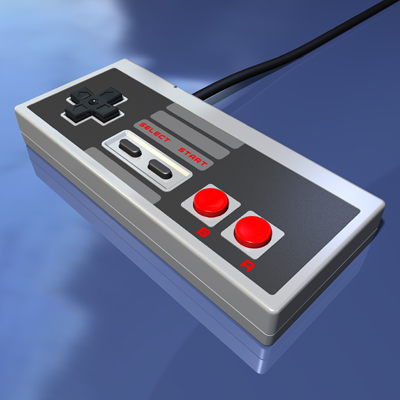 Nintendo Entertainment System Video Game Controller - 3D Model by Christopher Spicer