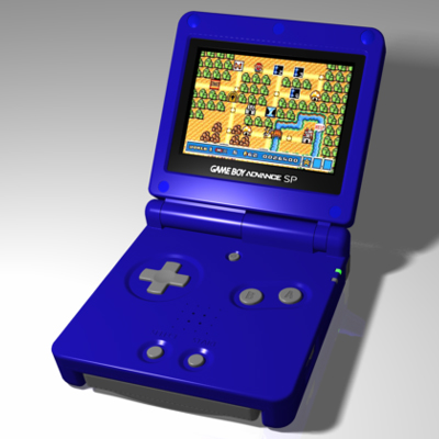 Nintendo Game Boy Advance SP Video Game Console - 3D Model by Christopher Spicer