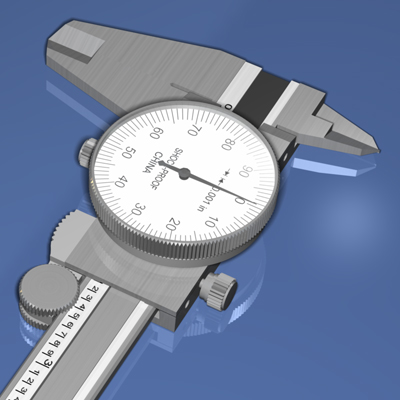 Dial Caliper - 3D Model by Christopher Spicer