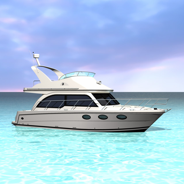 Cabin Cruiser Boat - 3D Model by Christopher Spicer